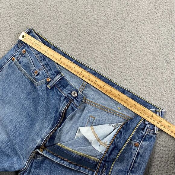 Levi's 505 Regular Straight Fit Distress Jeans Men's 38x30 Medium Wash Denim New - Picture 10 of 14